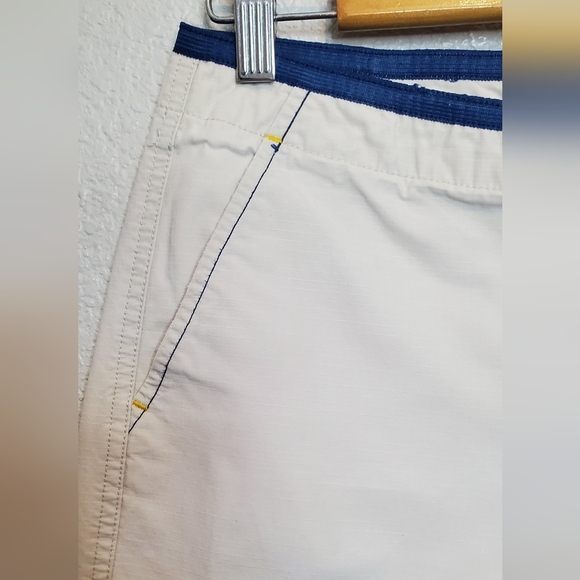 💚5/$25 Express Cream Chino Fit Crop Cotton Casual Pants With Pockets Size 7/8 - Picture 3 of 8